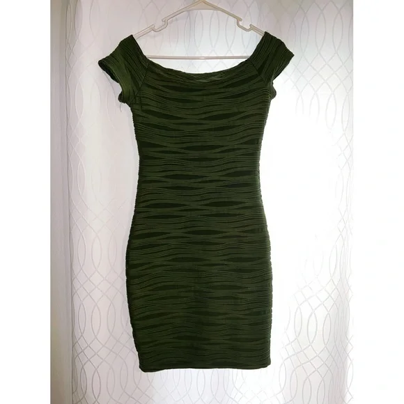 Dresses | Brat Star Green Mini Dress Size Small | Poshmark
